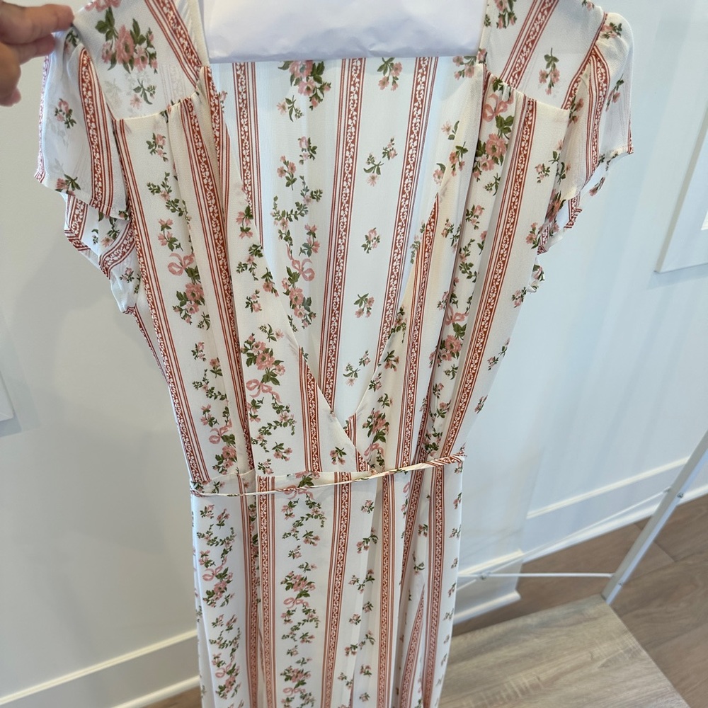 Reformation Carina Floral wrap style dress